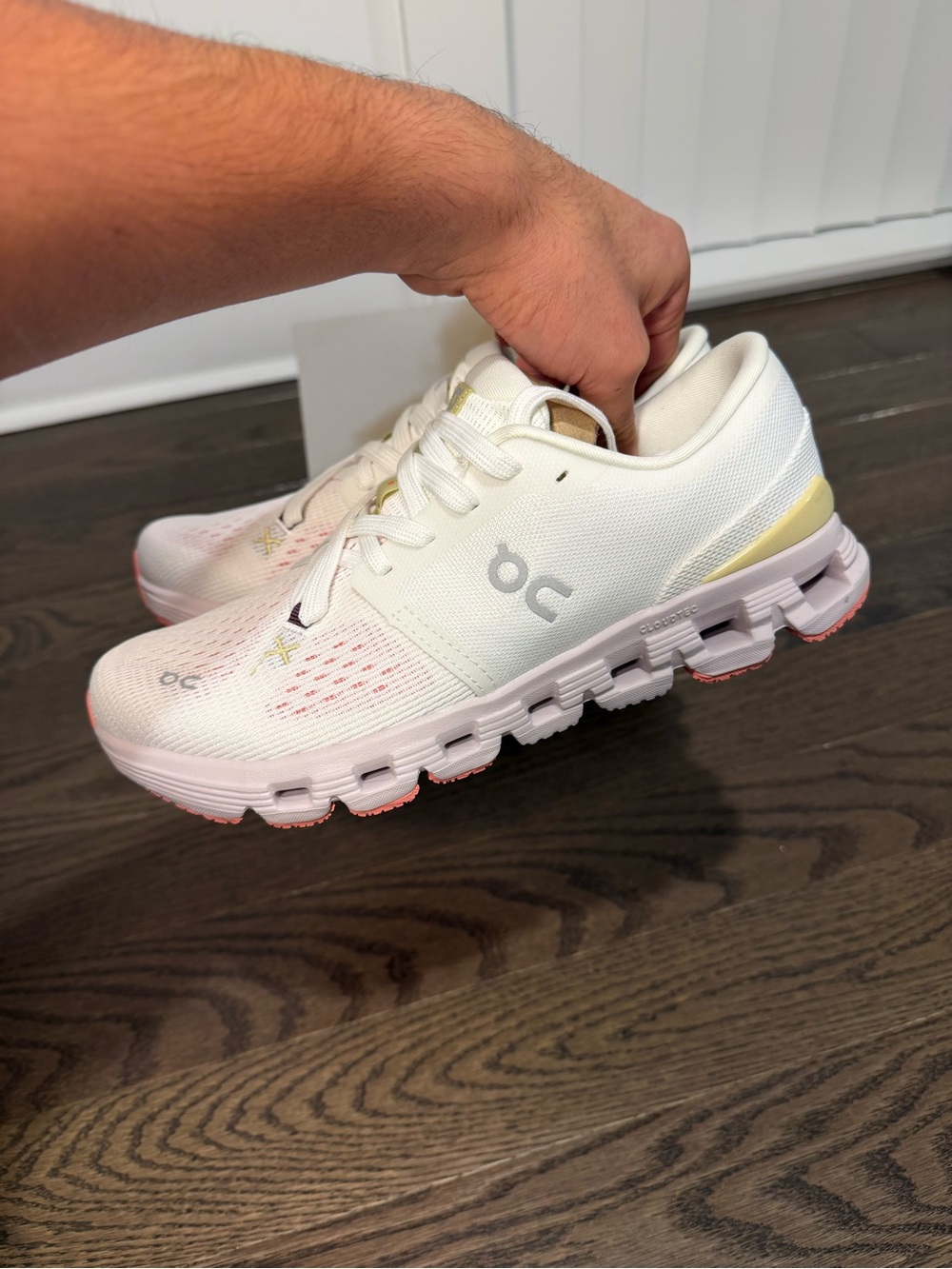 On Running Cloud X 4 sneakers in ivory/sand, 9 Women's / 8 Men's
